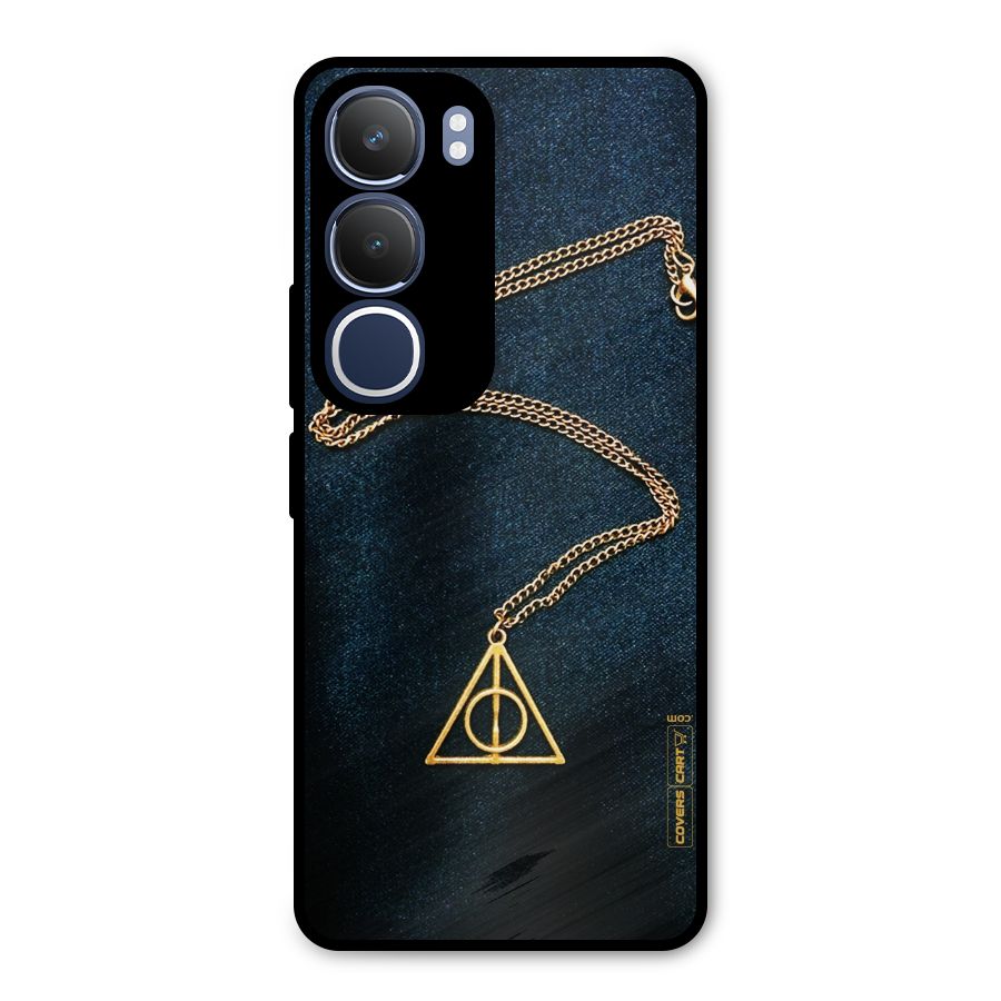 Golden Chain Metal Back Case for Vivo Y29