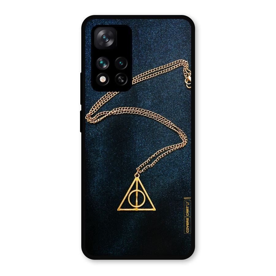 Golden Chain Metal Back Case for Xiaomi 11i Hypercharge 5G