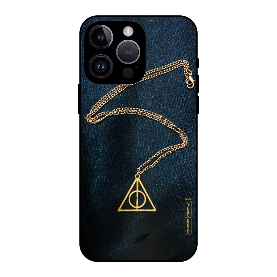 Golden Chain Metal Back Case for iPhone 14 Pro Max