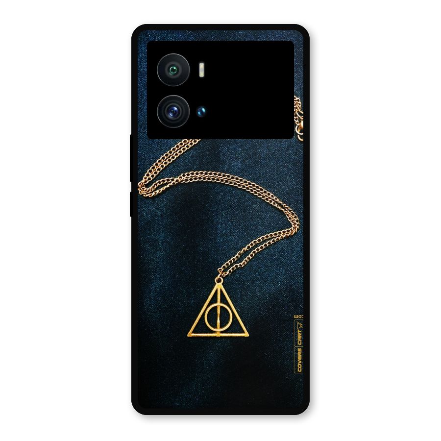 Golden Chain Metal Back Case for iQOO 9 Pro
