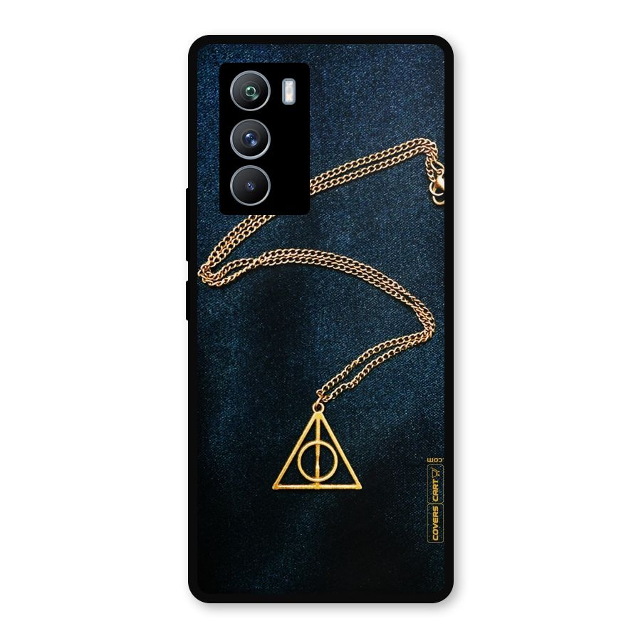 Golden Chain Metal Back Case for iQOO 9 SE