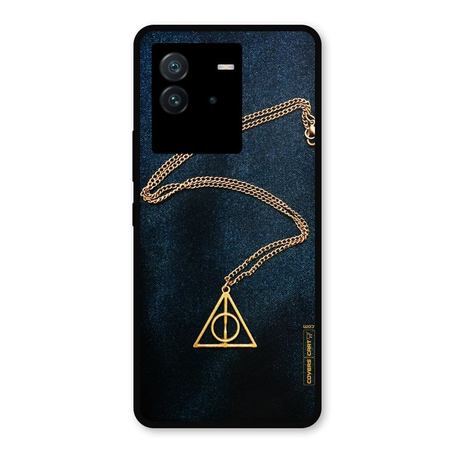 Golden Chain Metal Back Case for iQOO Neo 6 5G