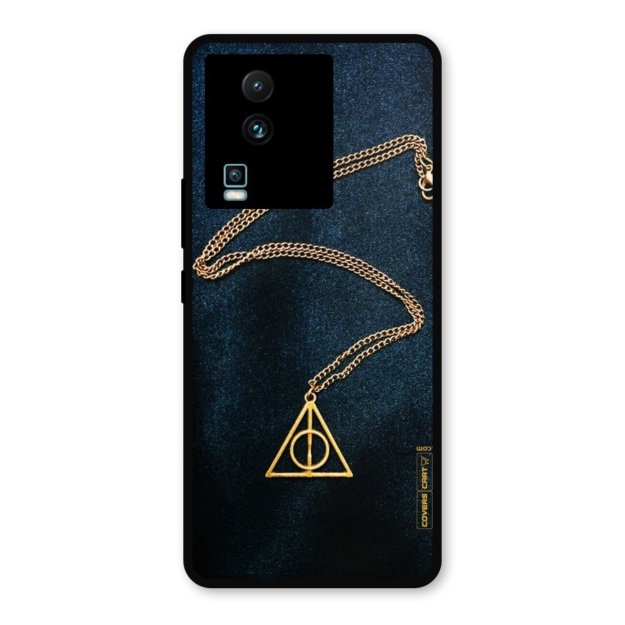 Golden Chain Metal Back Case for iQOO Neo 7 Pro
