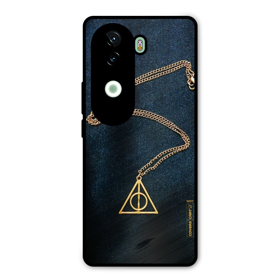 Golden Chain Metal Back Case for iQOO Z9s