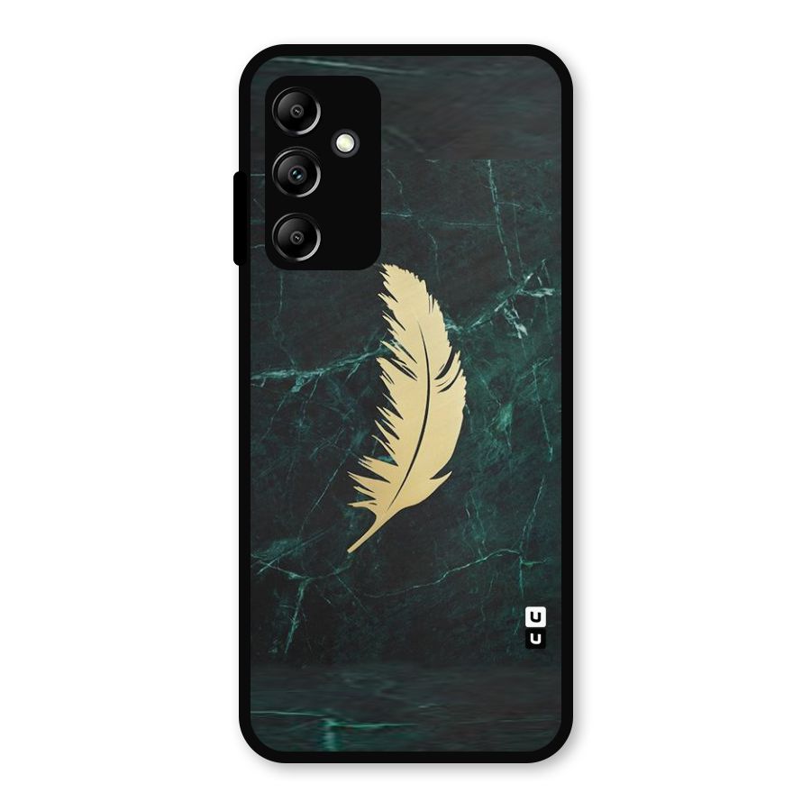 Golden Feather Metal Back Case for Galaxy A14 5G