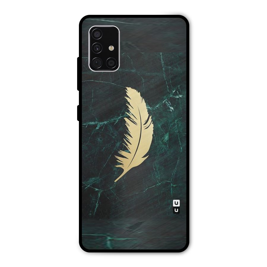 Golden Feather Metal Back Case for Galaxy A51