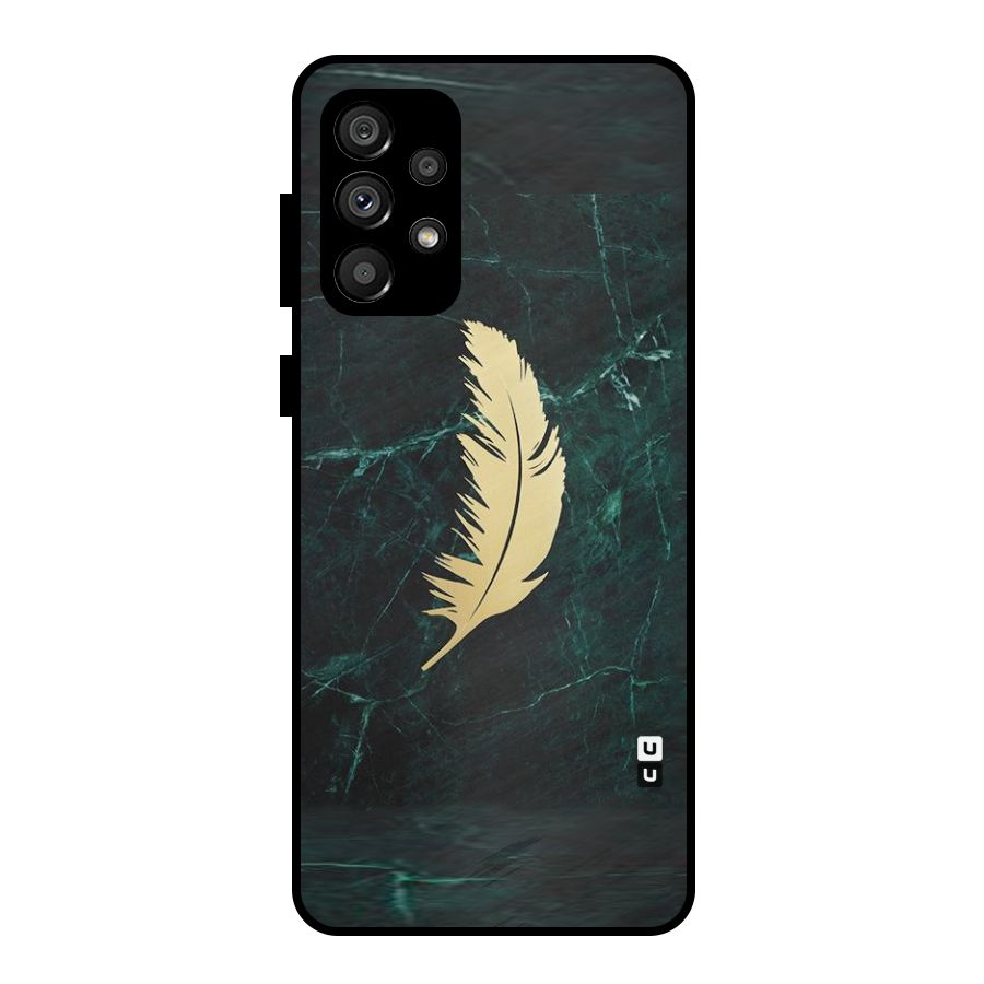 Golden Feather Metal Back Case for Galaxy A73 5G