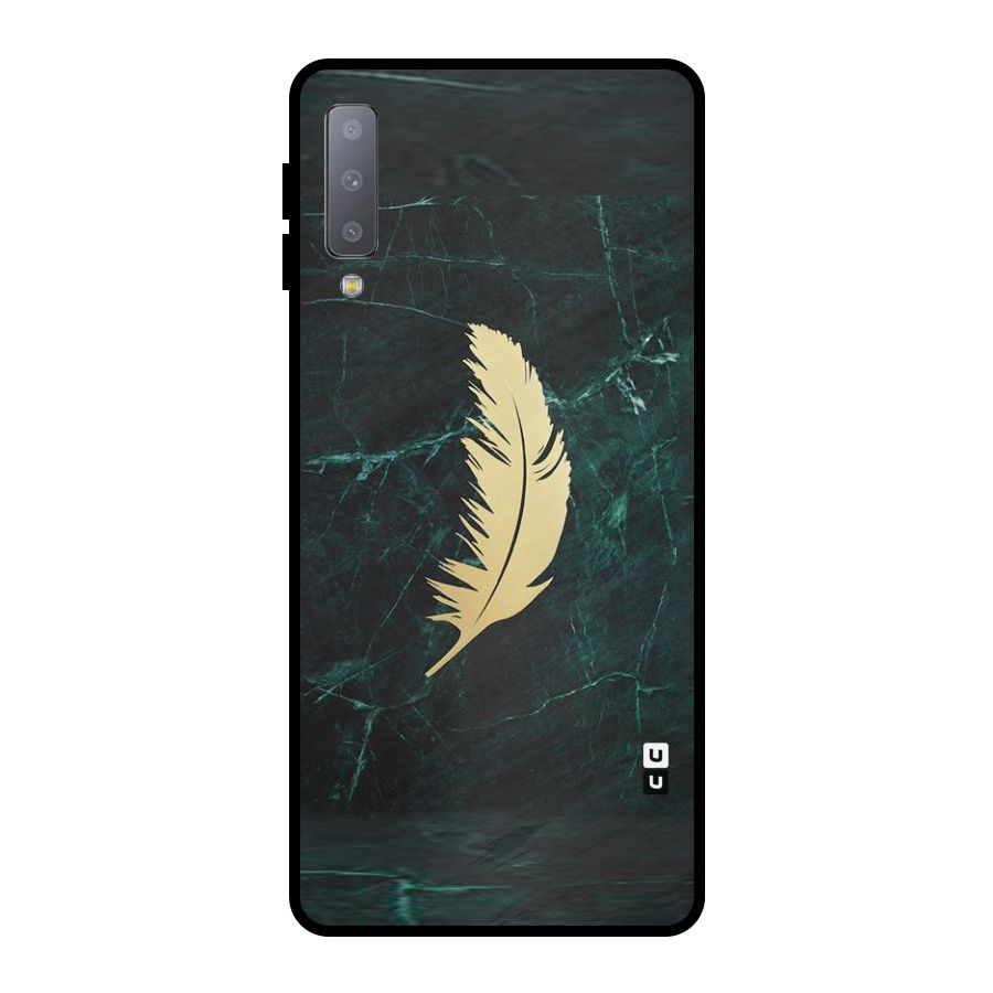 Golden Feather Metal Back Case for Galaxy A7 (2018)