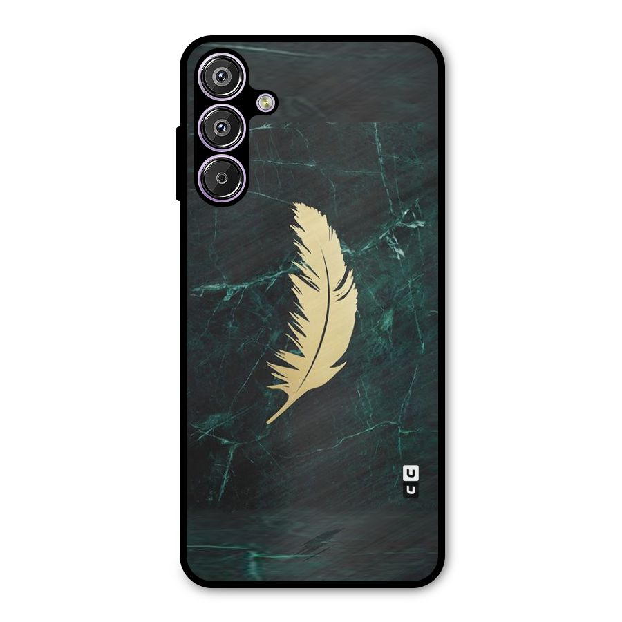 Golden Feather Metal Back Case for Galaxy F15