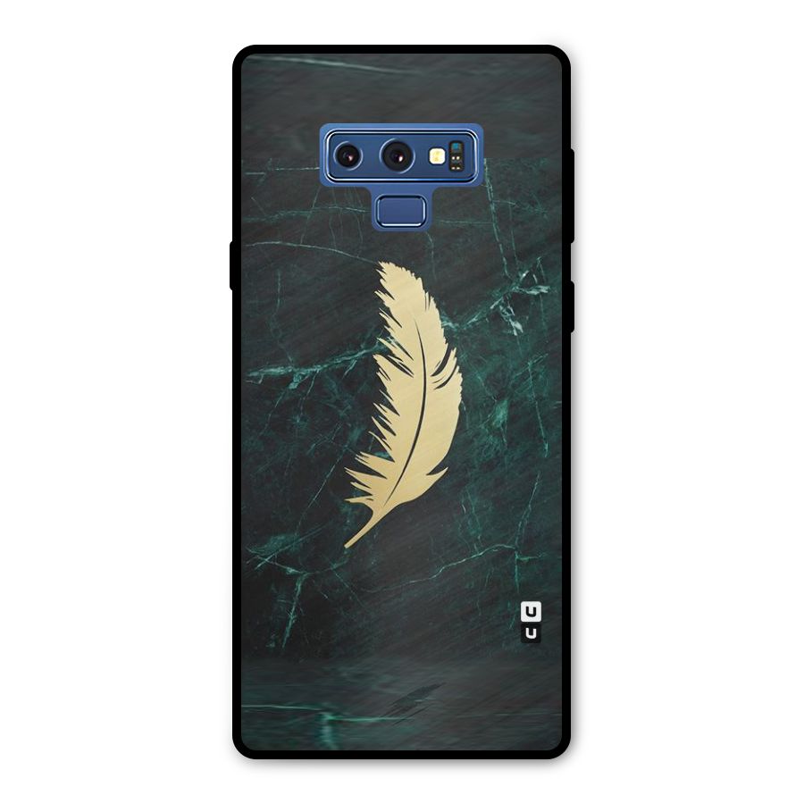 Golden Feather Metal Back Case for Galaxy Note 9