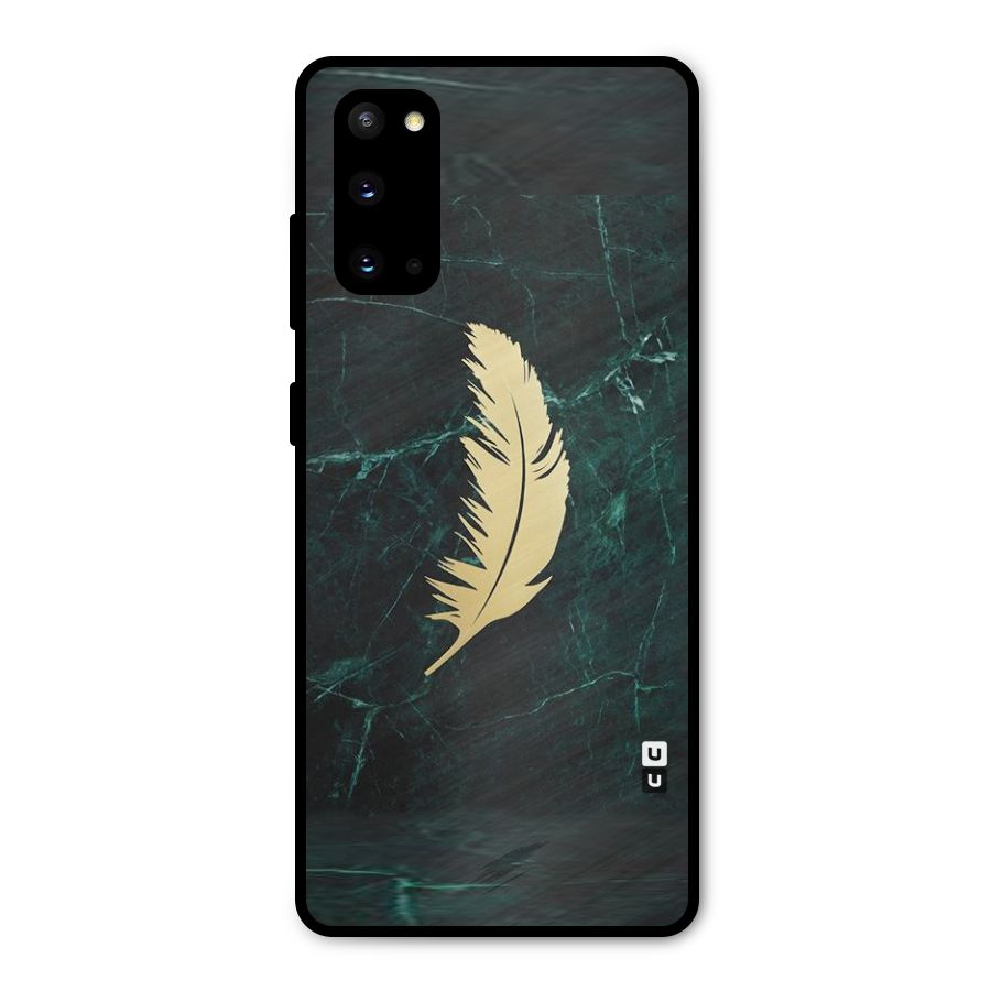 Golden Feather Metal Back Case for Galaxy S20