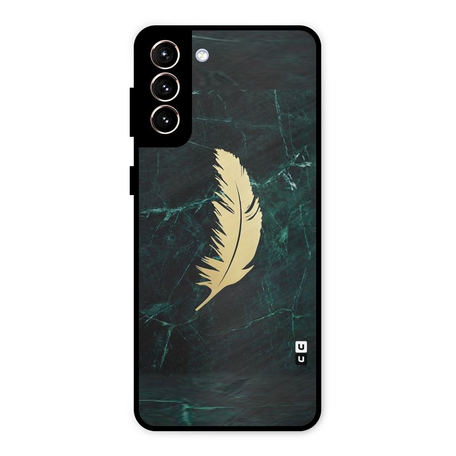 Golden Feather Metal Back Case for Galaxy S21 Plus