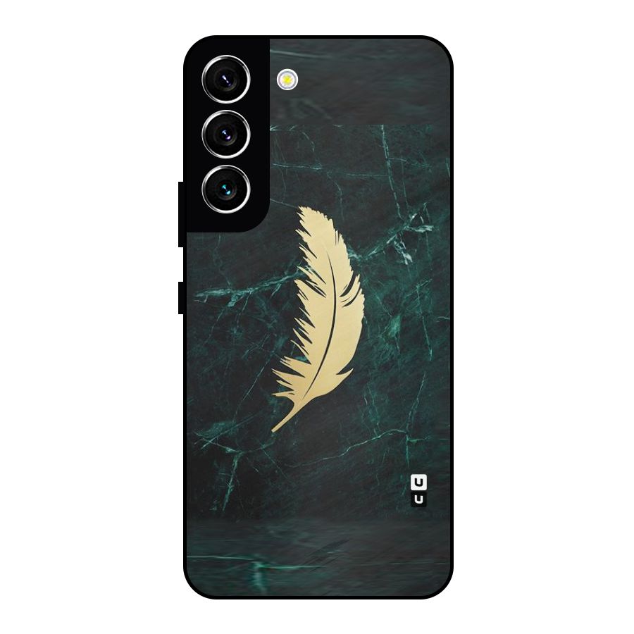 Golden Feather Metal Back Case for Galaxy S22 5G