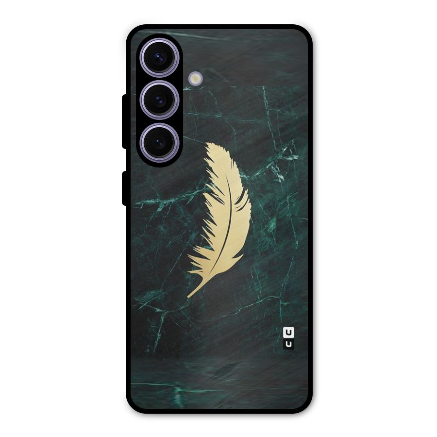 Golden Feather Metal Back Case for Galaxy S24