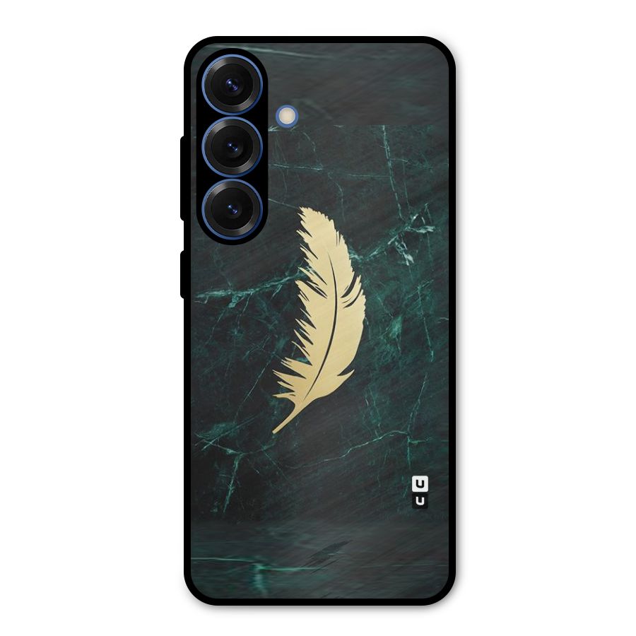 Golden Feather Metal Back Case for Galaxy S25
