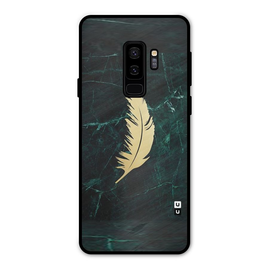 Golden Feather Metal Back Case for Galaxy S9 Plus