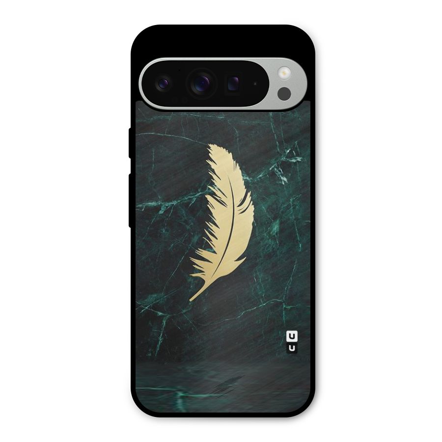 Golden Feather Metal Back Case for Google Pixel 9 Pro XL
