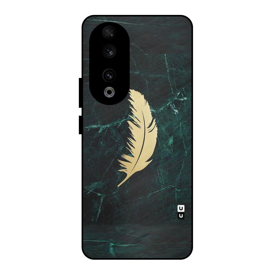 Golden Feather Metal Back Case for Honor 90