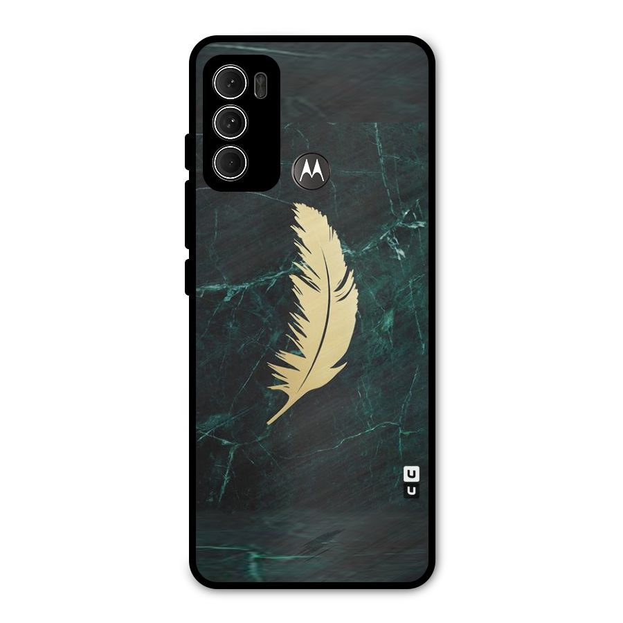 Golden Feather Metal Back Case for Moto G60