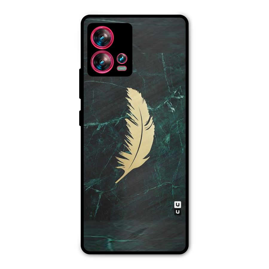 Golden Feather Metal Back Case for Motorola Edge 30 Fusion
