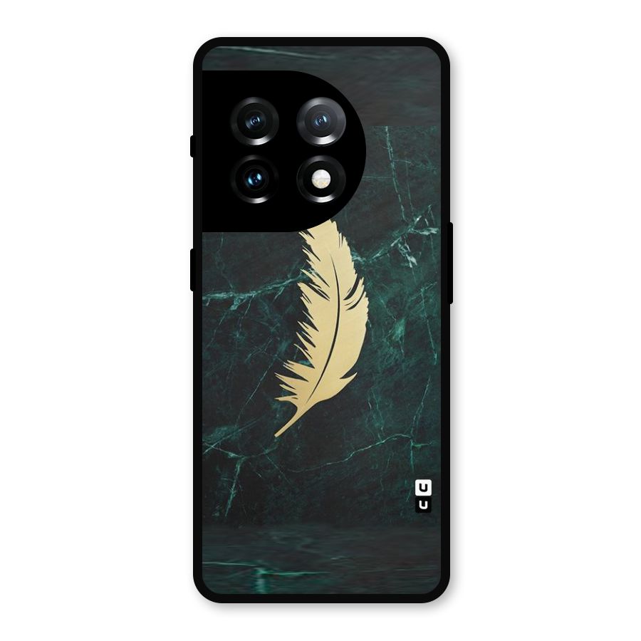 Golden Feather Metal Back Case for OnePlus 11