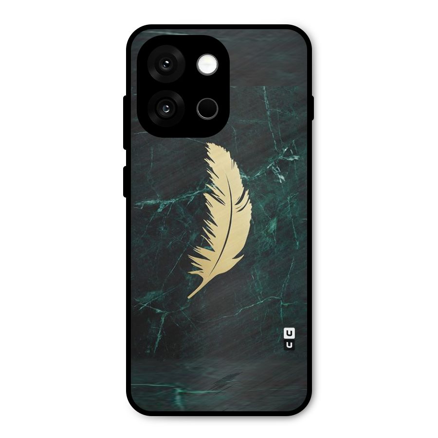 Golden Feather Metal Back Case for OnePlus 13s