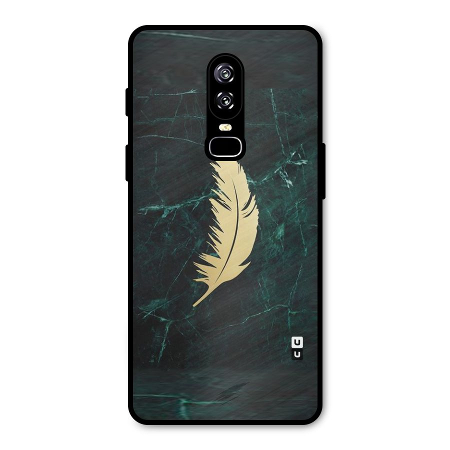 Golden Feather Metal Back Case for OnePlus 6