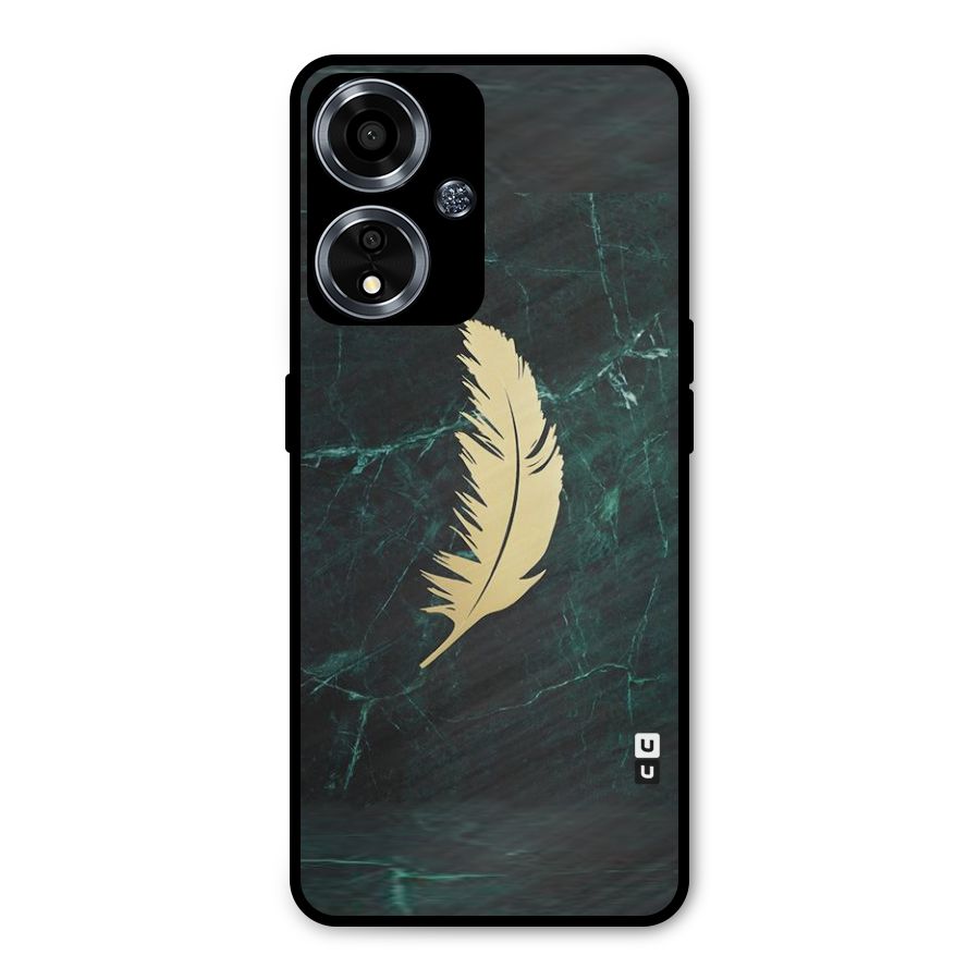 Golden Feather Metal Back Case for Oppo A59