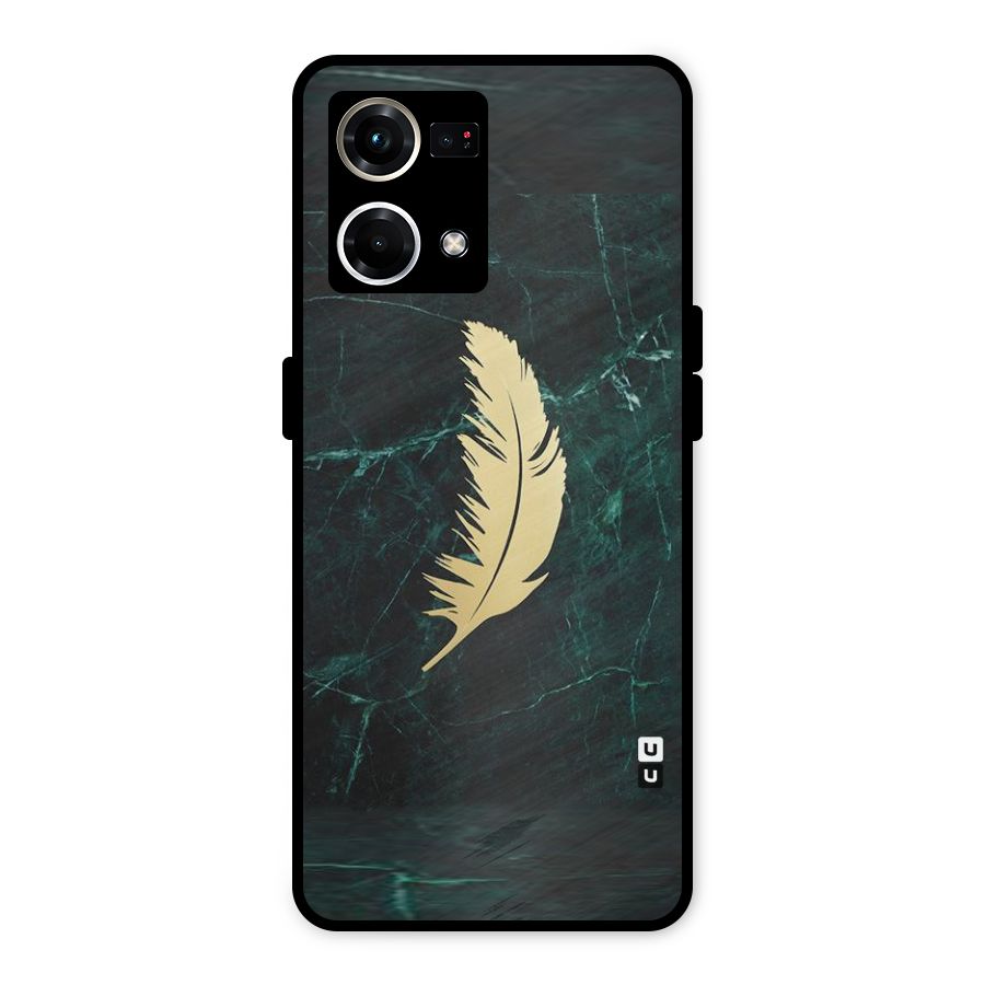 Golden Feather Metal Back Case for Oppo F21 Pro 4G