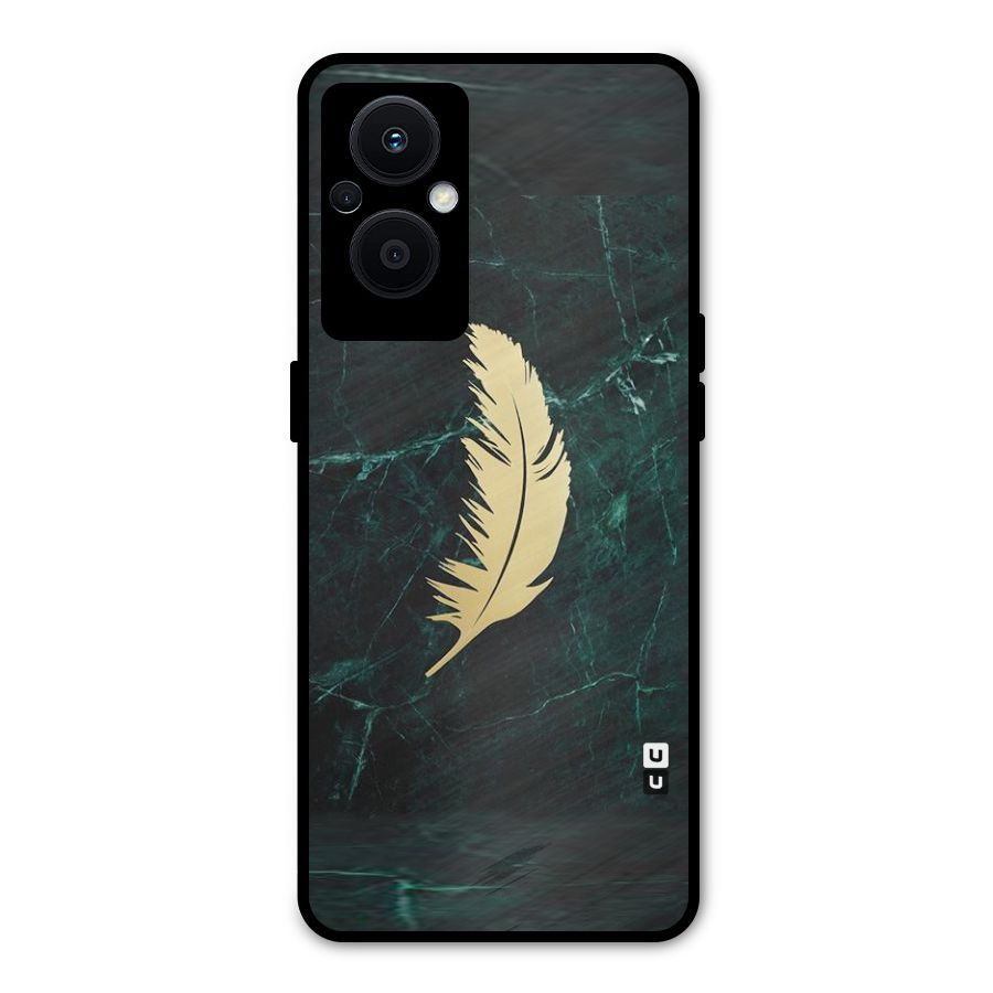 Golden Feather Metal Back Case for Oppo F21s Pro 5G