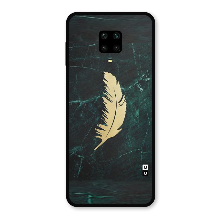 Golden Feather Metal Back Case for Poco M2 Pro