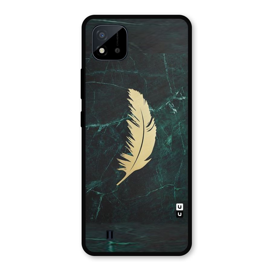 Golden Feather Metal Back Case for Realme C11 2021