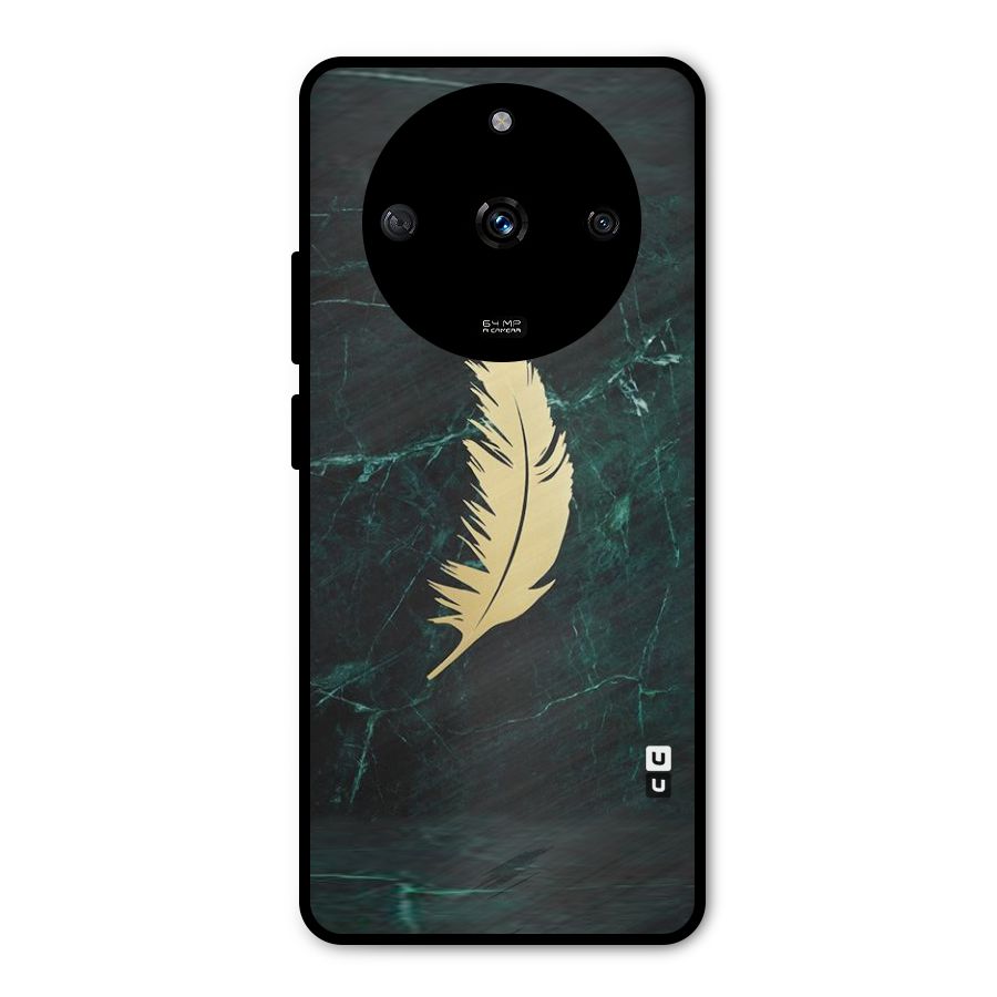 Golden Feather Metal Back Case for Realme Narzo 60 5G