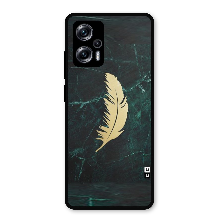 Golden Feather Metal Back Case for Redmi K50i