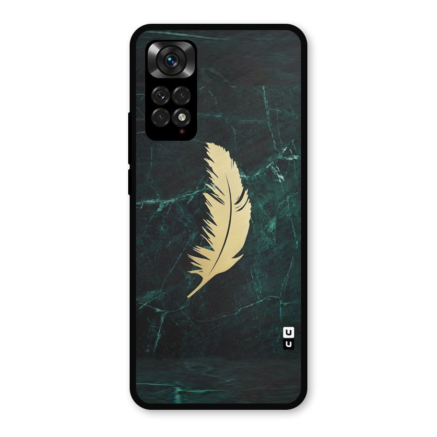 Golden Feather Metal Back Case for Redmi Note 11s
