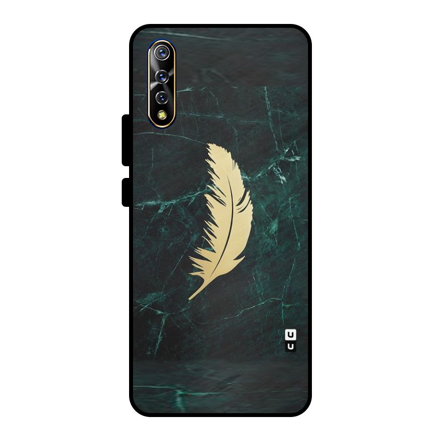 Golden Feather Metal Back Case for Vivo S1