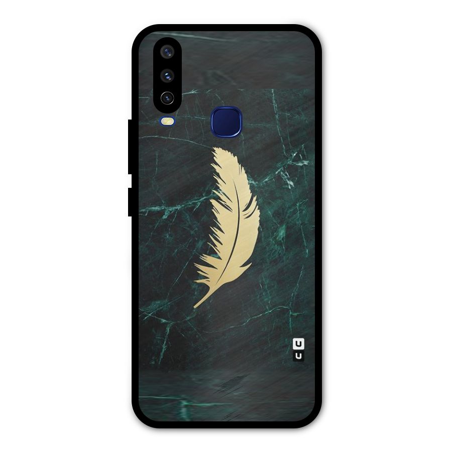 Golden Feather Metal Back Case for Vivo Y15