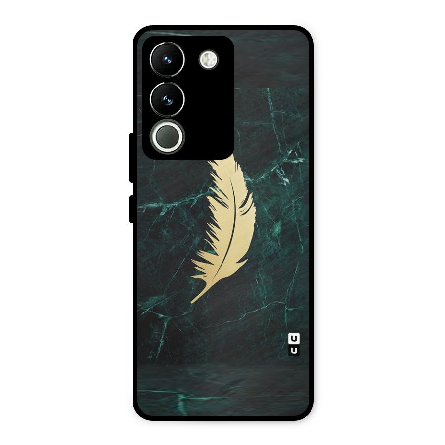 Golden Feather Metal Back Case for Vivo Y200
