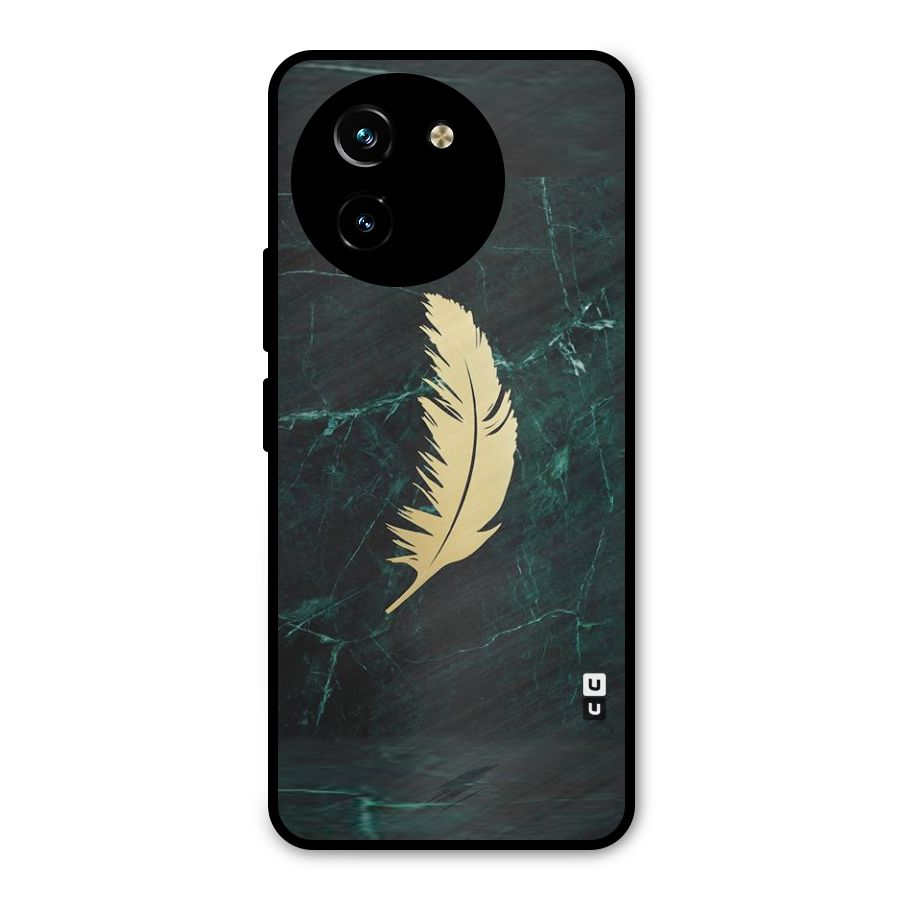 Golden Feather Metal Back Case for Vivo Y200i