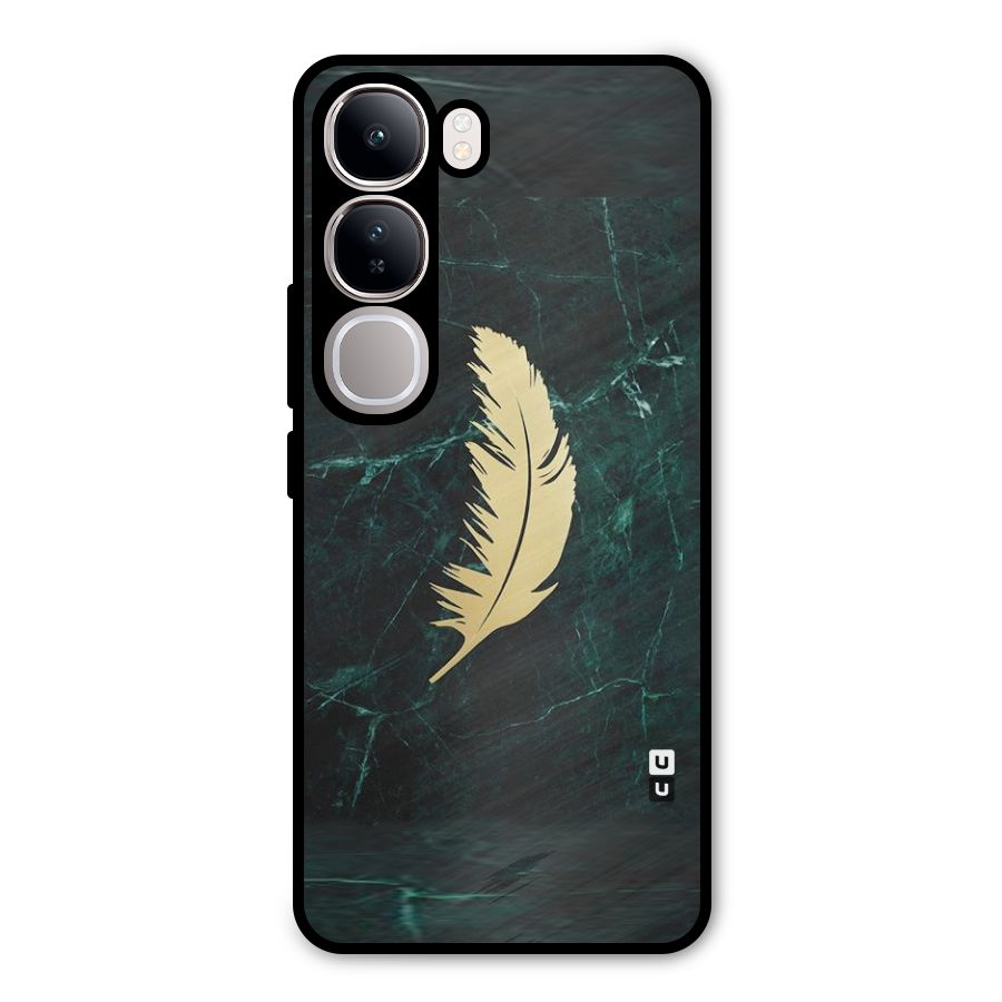 Golden Feather Metal Back Case for Vivo Y300