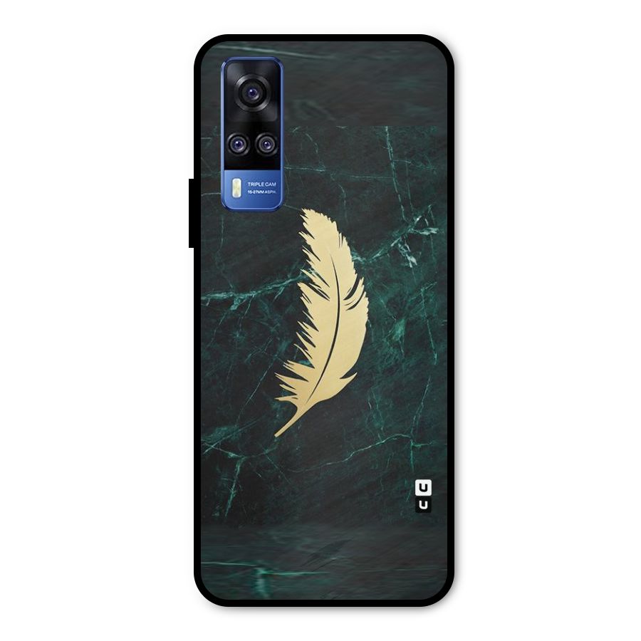 Golden Feather Metal Back Case for Vivo Y31