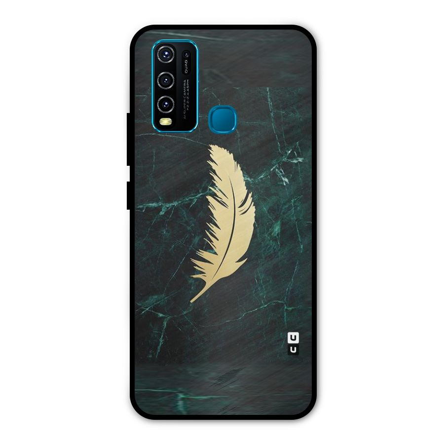 Golden Feather Metal Back Case for Vivo Y50