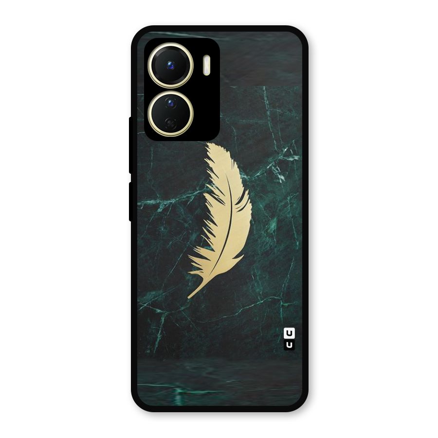 Golden Feather Metal Back Case for Vivo Y56
