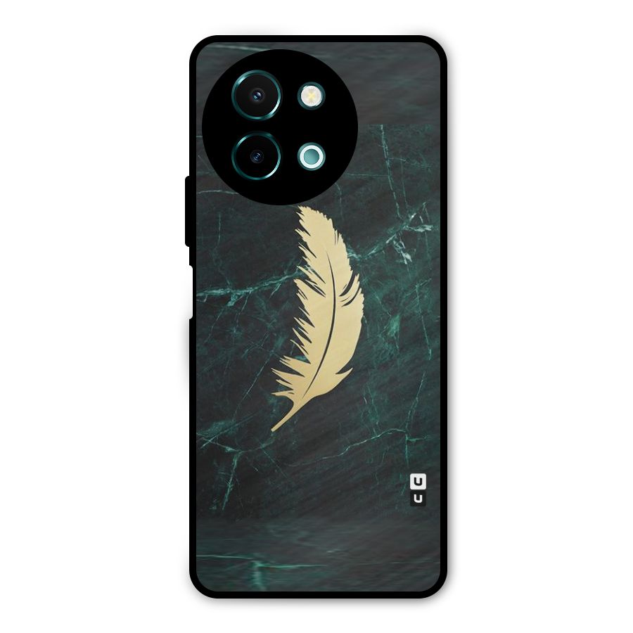 Golden Feather Metal Back Case for Vivo Y58