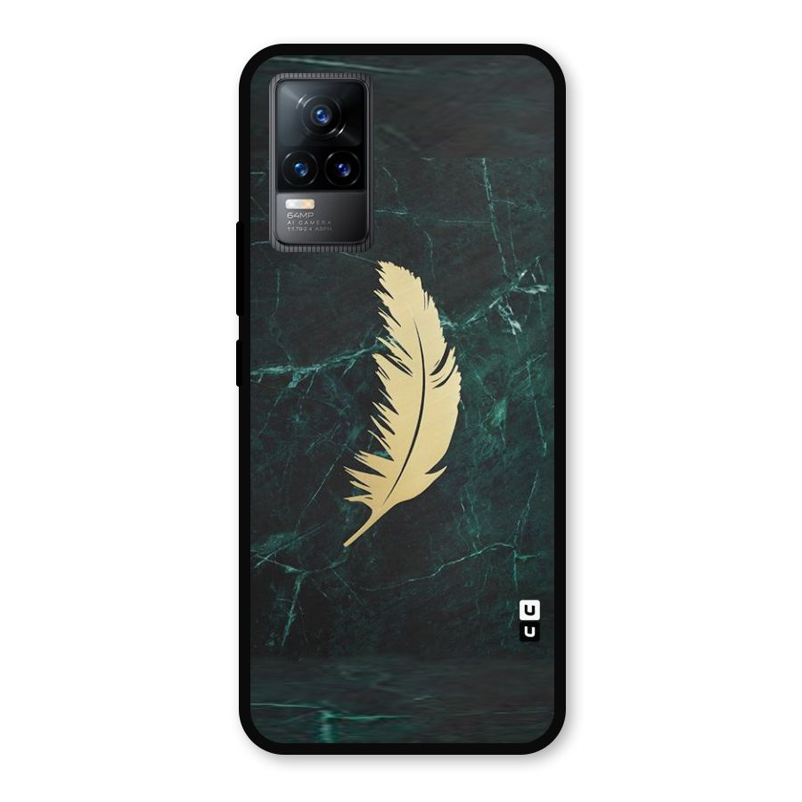 Golden Feather Metal Back Case for Vivo Y73