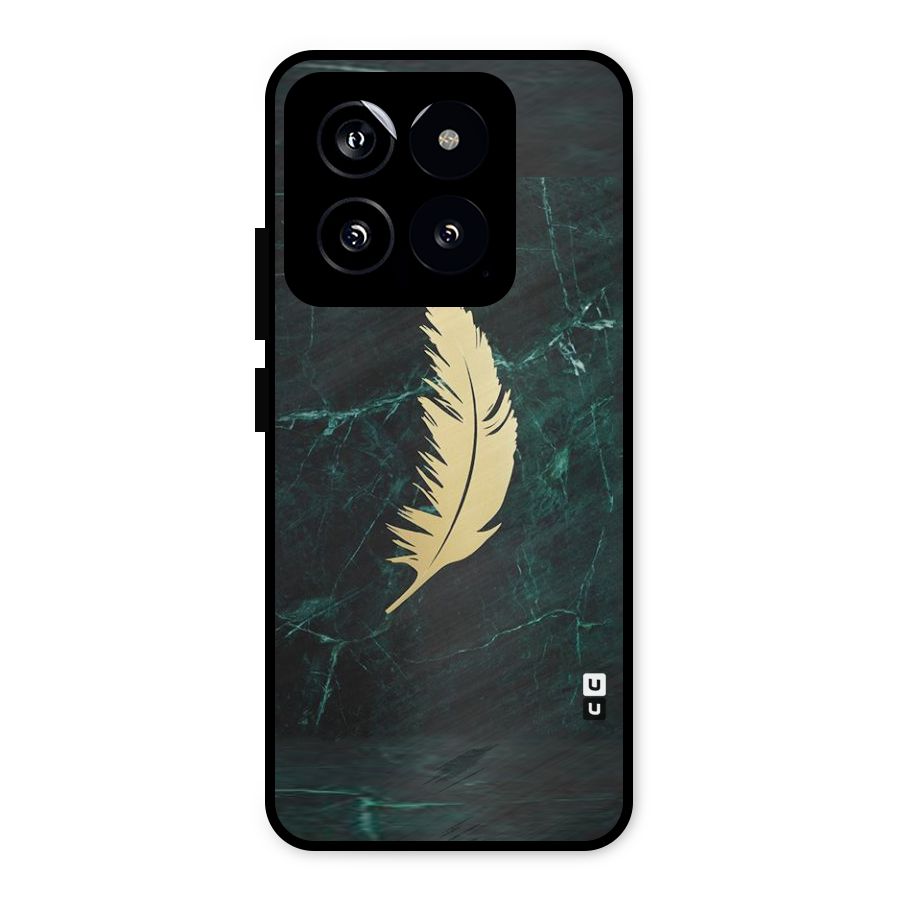 Golden Feather Metal Back Case for Xiaomi 14