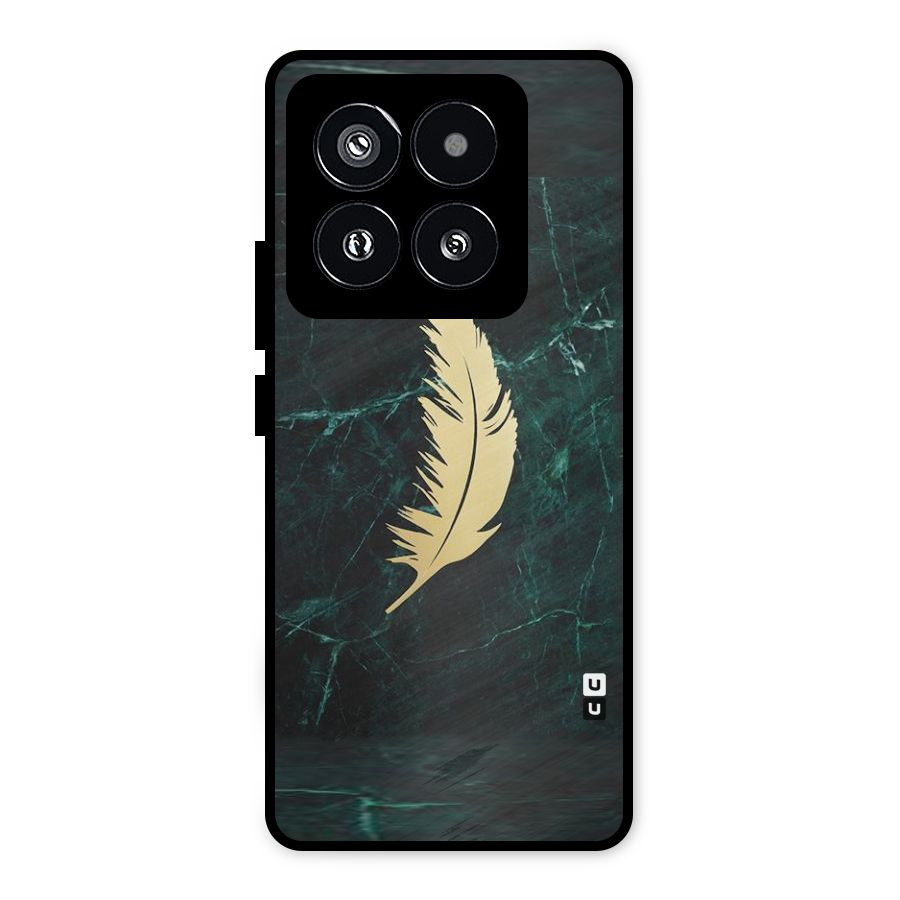 Golden Feather Metal Back Case for Xiaomi 14 Pro