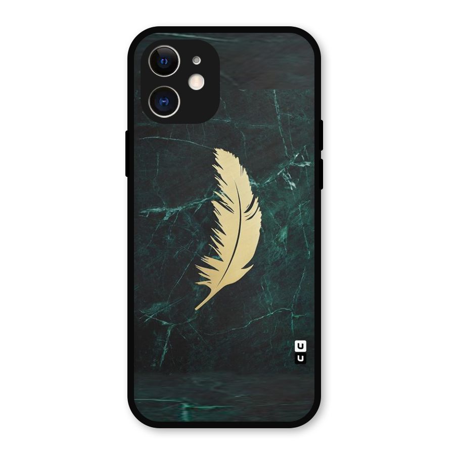 Golden Feather Metal Back Case for iPhone 12