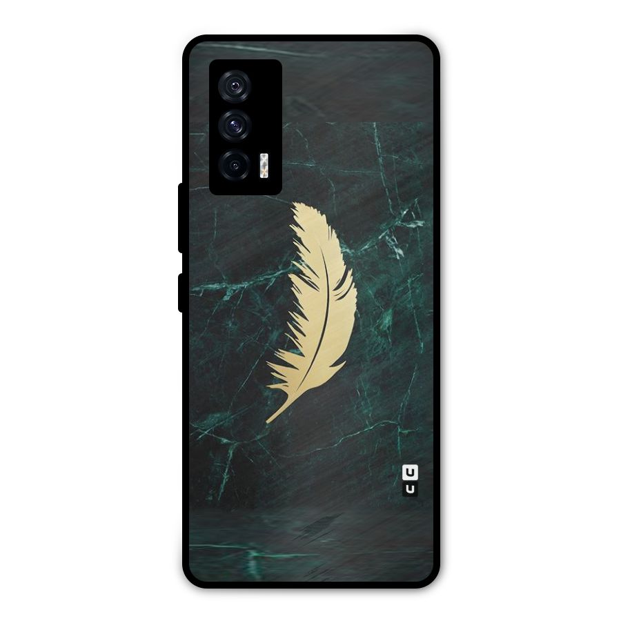 Golden Feather Metal Back Case for iQOO 7 5G