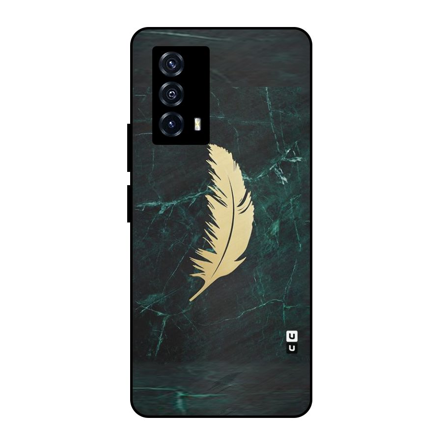 Golden Feather Metal Back Case for iQOO Z5